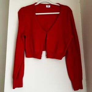 Cotton On Vibrant Red Knit cropped cardigan